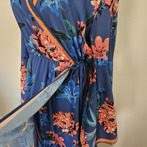 Flying Tomato Women's Floral Formal High-Low Wrap Summer Dress size Small. - Picture 8 of 14